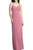 Chiffon Nackenband A-Line bodenlanges langes Brautjungfernkleid - 1