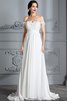Robe de mariée simple longueur au ras du sol au bord de la mer epaule nue a-ligne - 1
