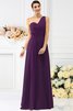 Empire Taille Prinzessin Reißverschluss Bodenlanges Brautjungfernkleid mit Plissierungen - 13