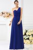 Empire Taille Prinzessin Reißverschluss Bodenlanges Brautjungfernkleid mit Plissierungen - 25
