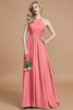 Robe demoiselle d'honneur avec zip jusqu'au sol ruché dénudé de princesse - 31