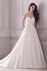 Robe de mariée spécial classique solennelle avec sans manches en taffetas - 1