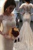 Vestido de Novia de Apliques de Largo de Agraciado de Pura espalda - 1