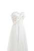 Robe de mariée naturel elégant manche nulle branle satin tissé extensible - 5