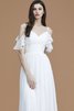Normale Taille Prinzessin Spaghetti Träger A Linie Bodenlanges Brautjungfernkleid - 3