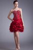Ärmelloses Perlenbesetztes enges Taft Herz-Ausschnitt mini Abiballkleid - 3