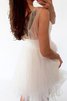 Robe fête de la rentrée naturel en tulle encolure ronde manche nulle de princesse - 2