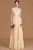 Abito da Damigella A Terra Naturale Principessa in Chiffon A-Line - 12