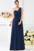 Empire Taille Prinzessin Reißverschluss Bodenlanges Brautjungfernkleid mit Plissierungen - 10