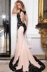 Vestido de Fiesta de Corte Sirena de Encaje Adorno de Escote redondo de Hasta el suelo - 2