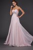 Ärmelloses Prinzessin A-Linie Sittsames Ballkleid aus Chiffon - 1