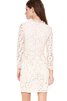 Robe de mariée modeste de col haut encolure ronde avec zip avec manche longue - 2
