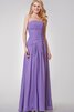 Ärmellos gerüschtes Chiffon bodenlanges schlichtes romantisches Brautjungfernkleid - 1