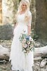 Robe de mariée facile plissé nature en chiffon longueru au niveau de sol - 1