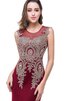 Robe de bal facile pailleté elégant appliques col u profond - 3