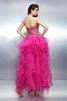 A-Linie Organza Mini Cocktailkleid mit Reißverschluss mit Empire Taille - 2