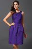 Robe demoiselle d'honneur naturel de princesse avec zip a-ligne en satin - 22