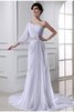 Abito da Sposa Senza Maniche A-Line con Perline in Chiffon Principessa - 1