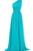 Normale Taille plissiertes a linie Modern bodenlanges Brautjungfernkleid - 7