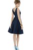 Robe demoiselle d'honneur ruché manche nulle au niveau de genou v encolure a-ligne - 4