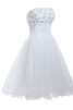 Robe de mariée eclaté avec perle en satin élastique versicolor fermeutre eclair - 4