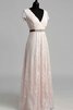 Robe de mariée informel elégant en dentelle a-ligne avec manche courte - 3