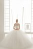 Robe de mariée delicat vintage moderne avec gaze de col haut - 3