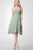 Robe demoiselle d'honneur luxueux simple entrecroisé avec gradins avec chiffon - 1