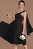 Abito da Damigella con Increspato Principessa Monospalla in Chiffon A-Line - 6