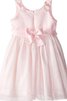 Robe de cortège enfant courte plissé decoration en fleur encolure ronde fermeutre eclair - 2