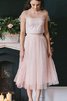 Vestido de Cóctel de Corte princesa de Escote redondo de Hasta la Tibia de Bonita - 1