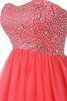 A Linie Ärmelloses Herz-Ausschnitt modernes Jugendweihekleid mit Rücken Schnürung aus Tüll - 2