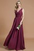 Abito da Damigella A-Line Principessa A Terra Senza Maniche in Chiffon - 10