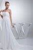 Abito da Sposa con Piega A-Line A Terra Cuore Lungo con Criss-cross - 4