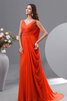 Empire Taille Chiffon drapiertes V-Ausschnitt langes Brautmutterkleid - 2