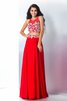 Robe de bal longue formelle manche nulle longueru au niveau de sol en chiffon - 3