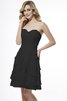 Reißverschluss Herz-Ausschnitt Normale Taille Chiffon Prinzessin Brautjungfernkleid - 2