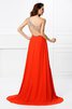 Ein Schulter Ärmelloses A-Linie Ballkleid mit Perlen aus Chiffon - 2
