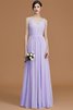 Abito da Damigella A Terra Naturale Principessa in Chiffon A-Line - 25