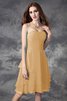 Robe demoiselle d'honneur bref de lotus avec zip a-ligne avec sans manches - 12
