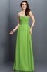 Prinzessin Ärmelloses Anständiges Bodenlanges Brautjungfernkleid aus Chiffon - 14