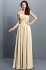 Robe demoiselle d'honneur plissé longue de princesse fermeutre eclair avec chiffon - 6