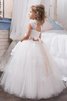 Abito da Cerimonia Bambini Senza Maniche decorato in Tulle con Cristino Naturale - 2