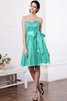 Vestido de Dama de Honor de Corte princesa de Corte-A de Escote Corazón con Cintas - 14