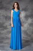 Robe demoiselle d'honneur longue de princesse de lotus en chiffon a-ligne - 1