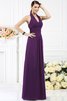 Abito da Damigella Alta Vita Anello con Festone Lungo in Chiffon - 12