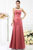 Robe demoiselle d'honneur longue de fourreau de bustier avec zip en satin - 29