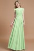 Vestido de Dama de Honor de Corte princesa de Corte-A en Gasa de Escote redondo - 31