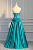 Leuchtenden Satin Schlichtes Glamouröses Ballkleid mit Natürlicher Taille - 3