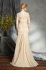 Vintage 3 /4 Länge Ärmeln Sweep train Reißverschluss Anständiges Brautmutterkleid - 2